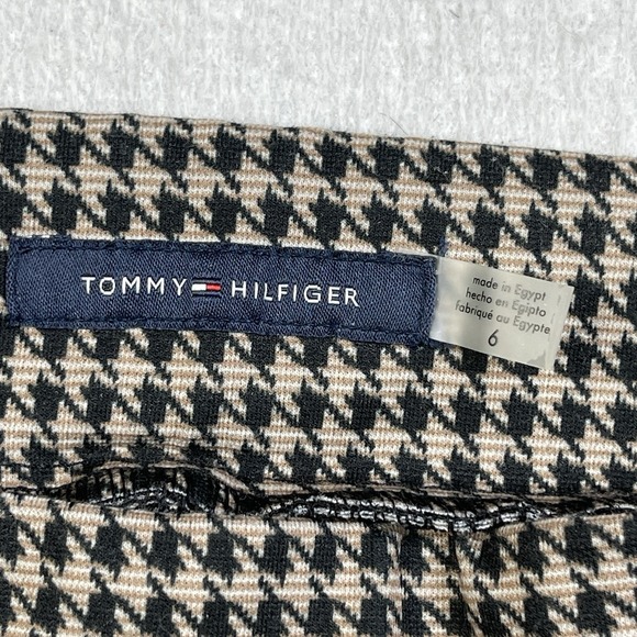 Tommy Hilfiger Pants Womens 6 Brown Black Houndstooth Chic Professional Preppy - Picture 3 of 10